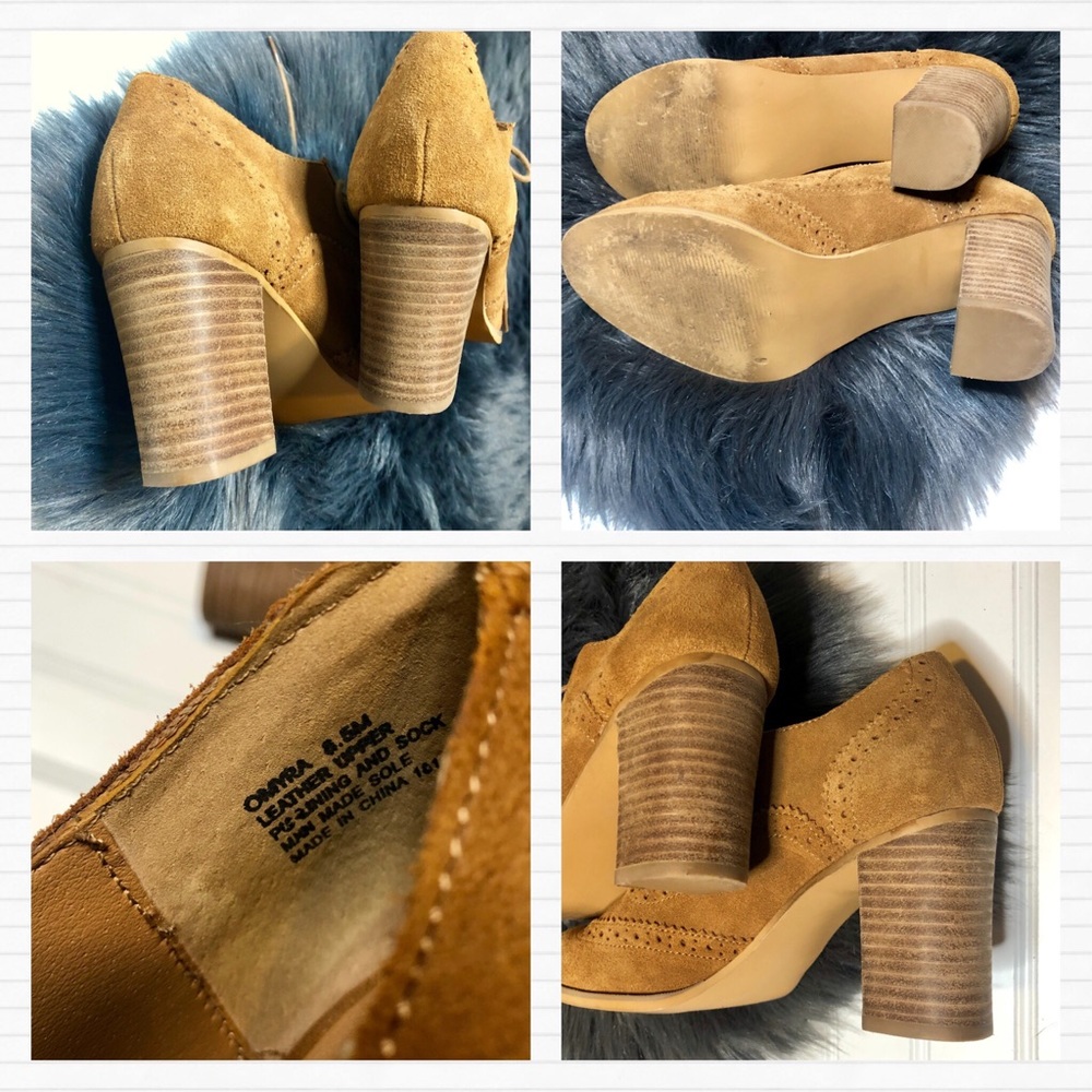 STEVE MADDEN Cognac Tan Suede Oxford Omyra Bootie - Picture 8 of 8